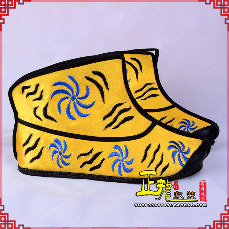 慈利.美猴王靴子虎纹靴金黄快靴 猴鞋