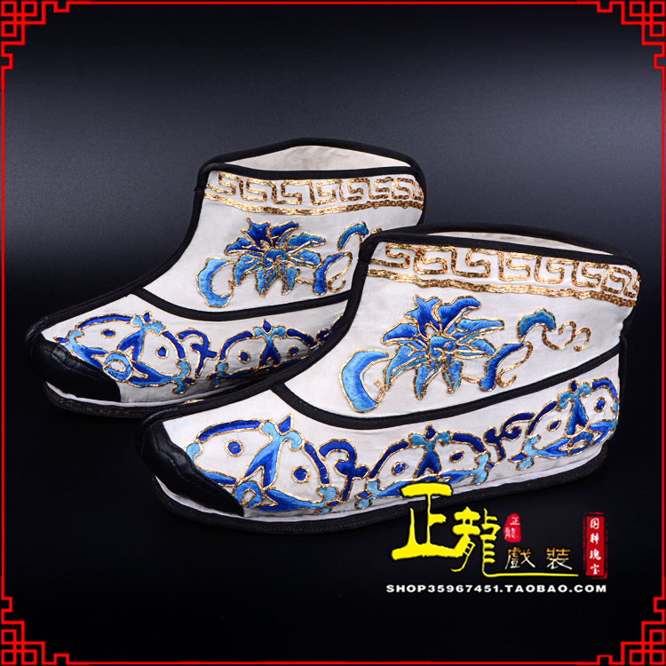 慈利三岔口武生薄底 手绣绣花快靴