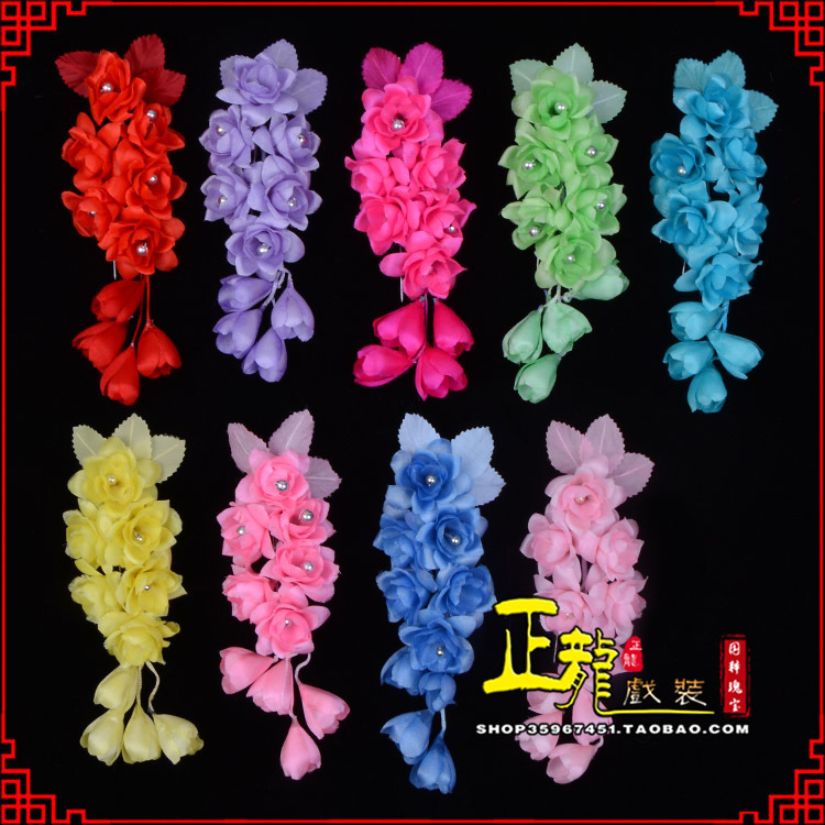 慈利鬓花头饰小花头花 真丝绢花