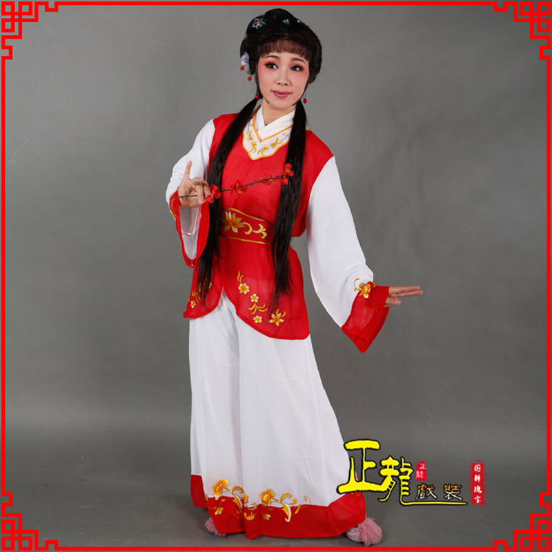 慈利小旦送信丫鬟黄梅戏花旦戏服裙裤丫鬟衣